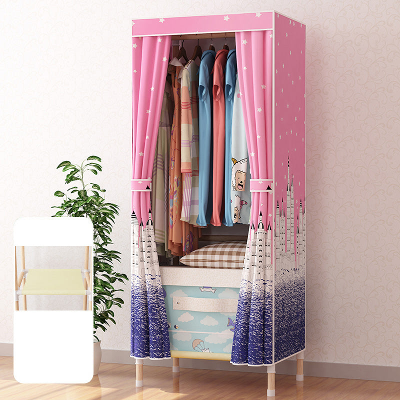 Natural Meringue Wood Frame Wardrobe Modern Style Home Wardrobe Armoire