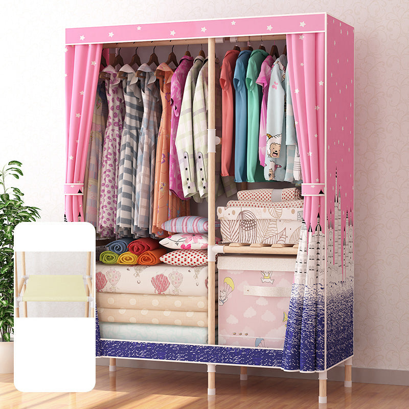 Natural Meringue Wood Frame Wardrobe Modern Style Home Wardrobe Armoire