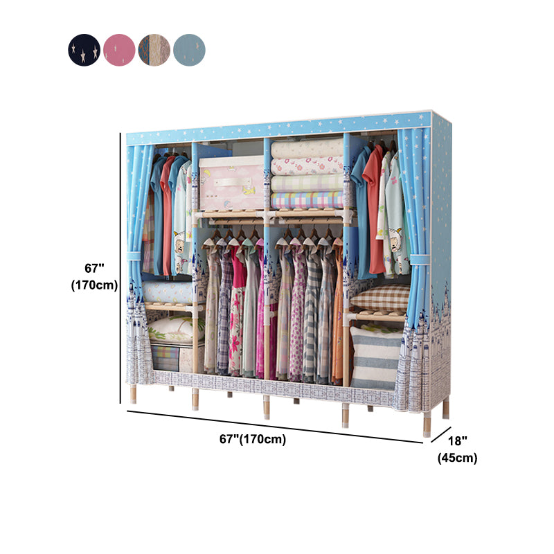 Natural Meringue Wood Frame Wardrobe Modern Style Home Wardrobe Armoire