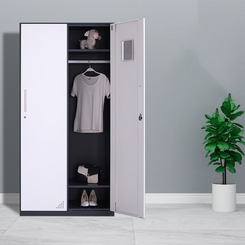 Metal Wardrobe Cabinet Contemporary Hinged Wardrobe Closet for Home