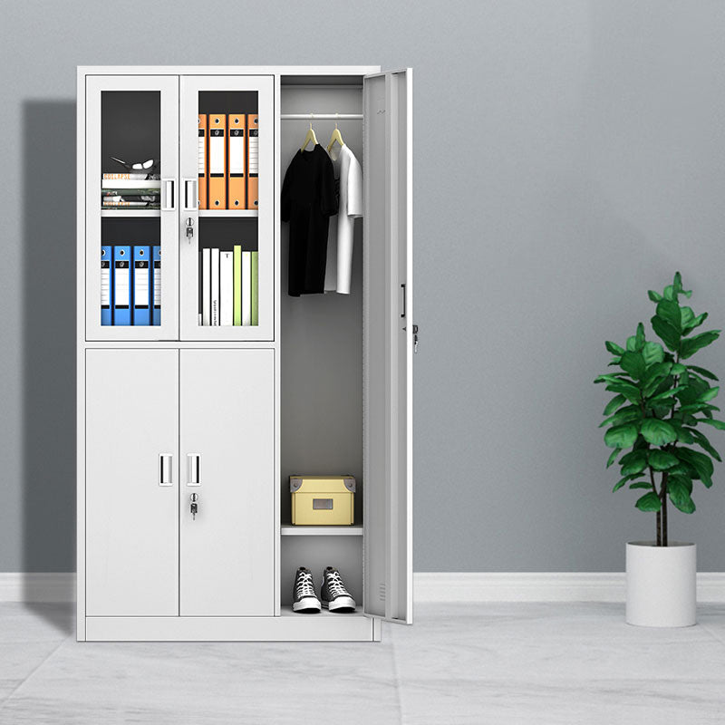 Metal Wardrobe Cabinet Contemporary Hinged Wardrobe Closet for Home