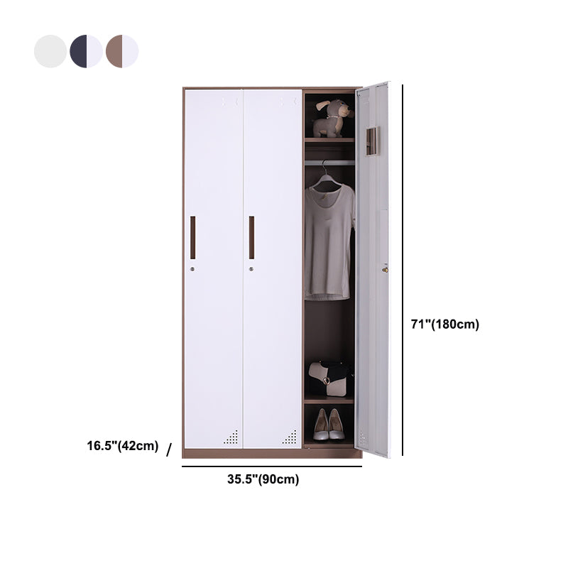 Metal Wardrobe Cabinet Contemporary Hinged Wardrobe Closet for Home