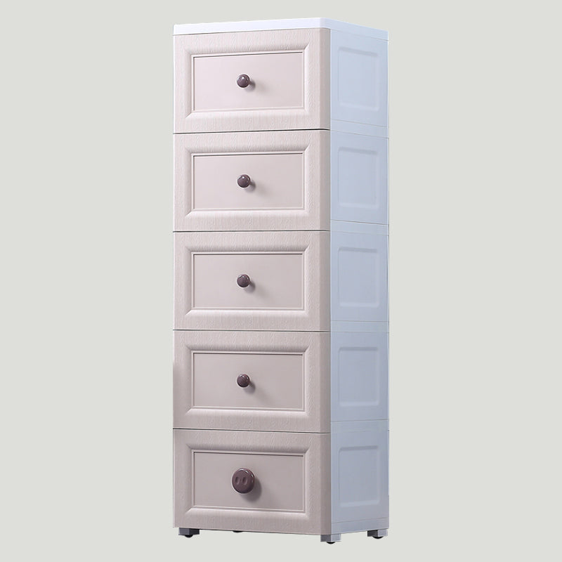 Contemporary Style Non-Hanging Armoire Plastic Home Storage Cabinet