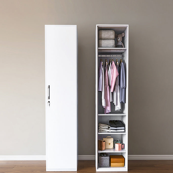 Modern Style Wardrobe Armoire Steel Home Wardrobe with Shelves
