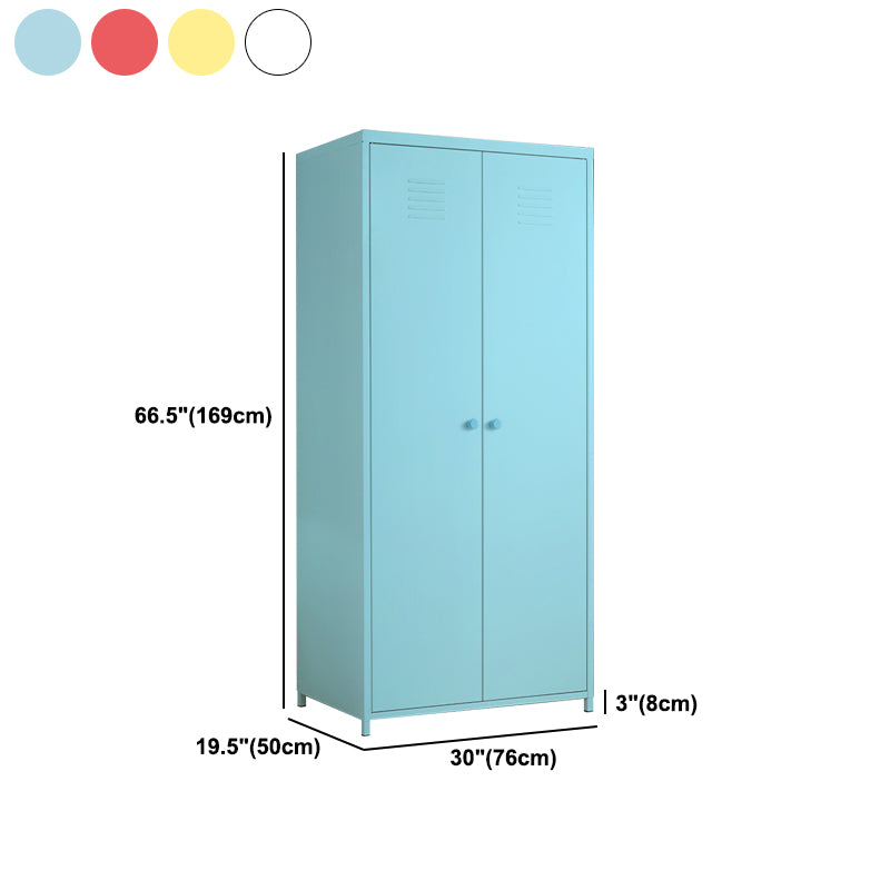 Modern Style Wardrobe Armoire Steel Home Wardrobe with Shelves