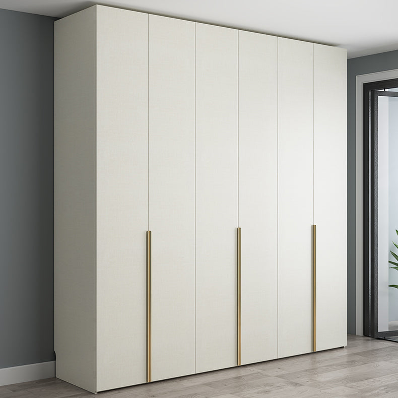 Engineered Wood Wardrobe Armoire Modern White Wardrobe for Bedroom