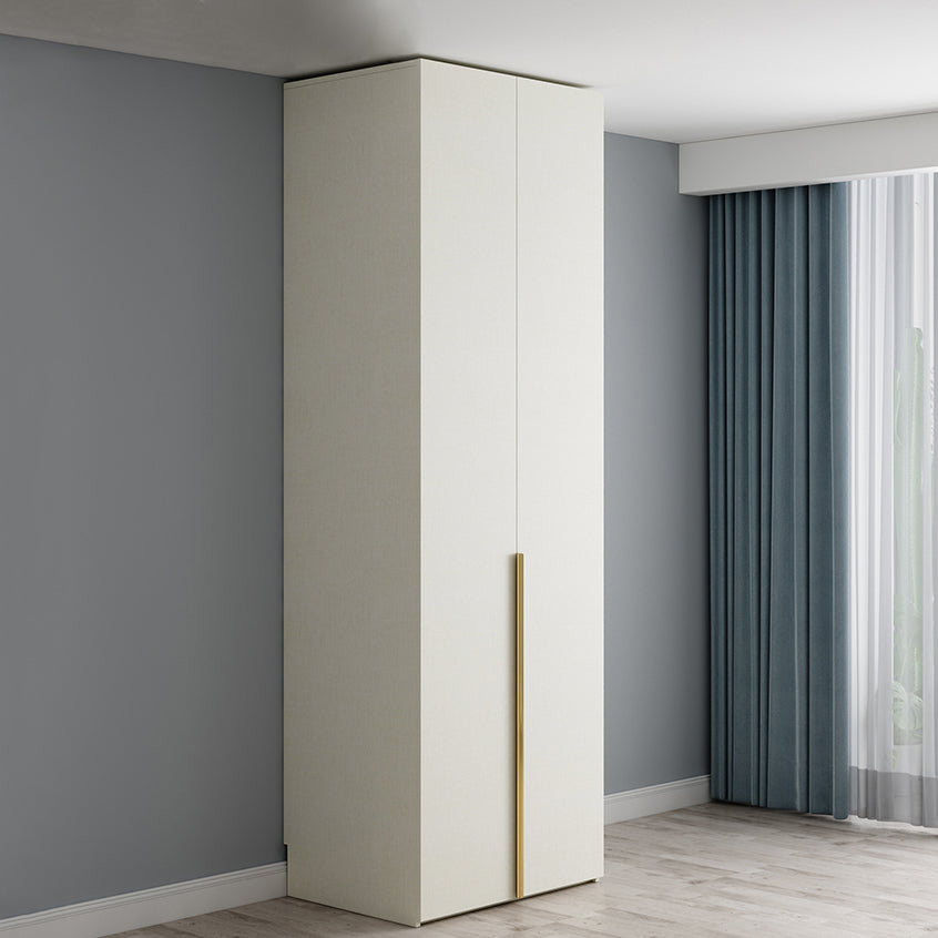 Engineered Wood Wardrobe Armoire Modern White Wardrobe for Bedroom