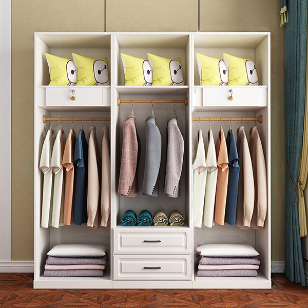 Light Wood Finish Cabinet for Bedroom Contemporary Engineered Wood Storage Cabinet