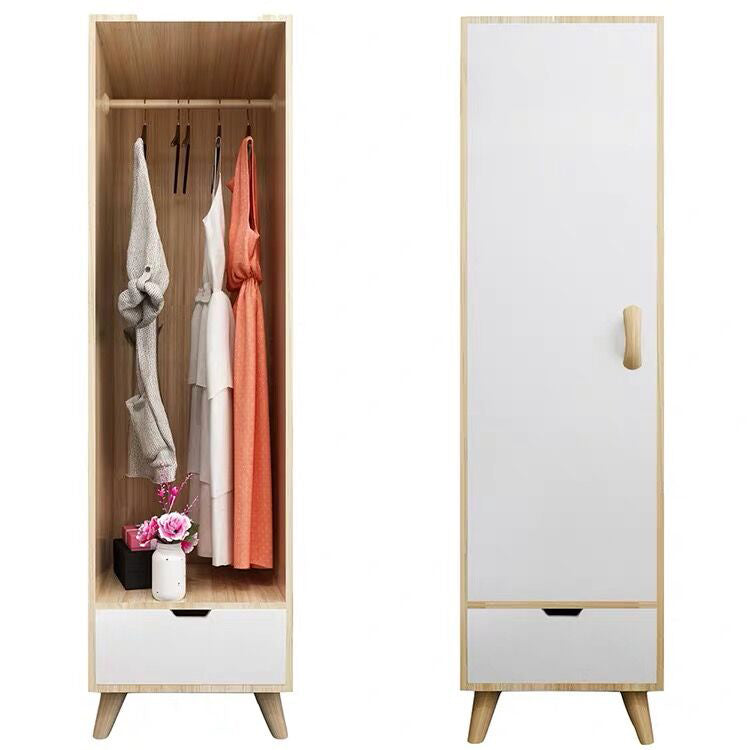 Light Wood Finish Cabinet for Bedroom Contemporary Engineered Wood Storage Cabinet