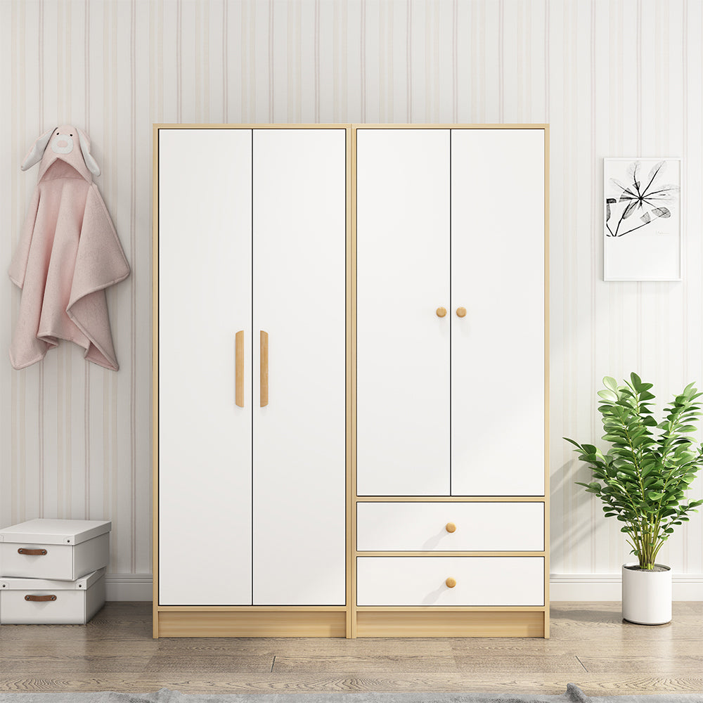 Light Wood Finish Cabinet for Bedroom Contemporary Engineered Wood Storage Cabinet