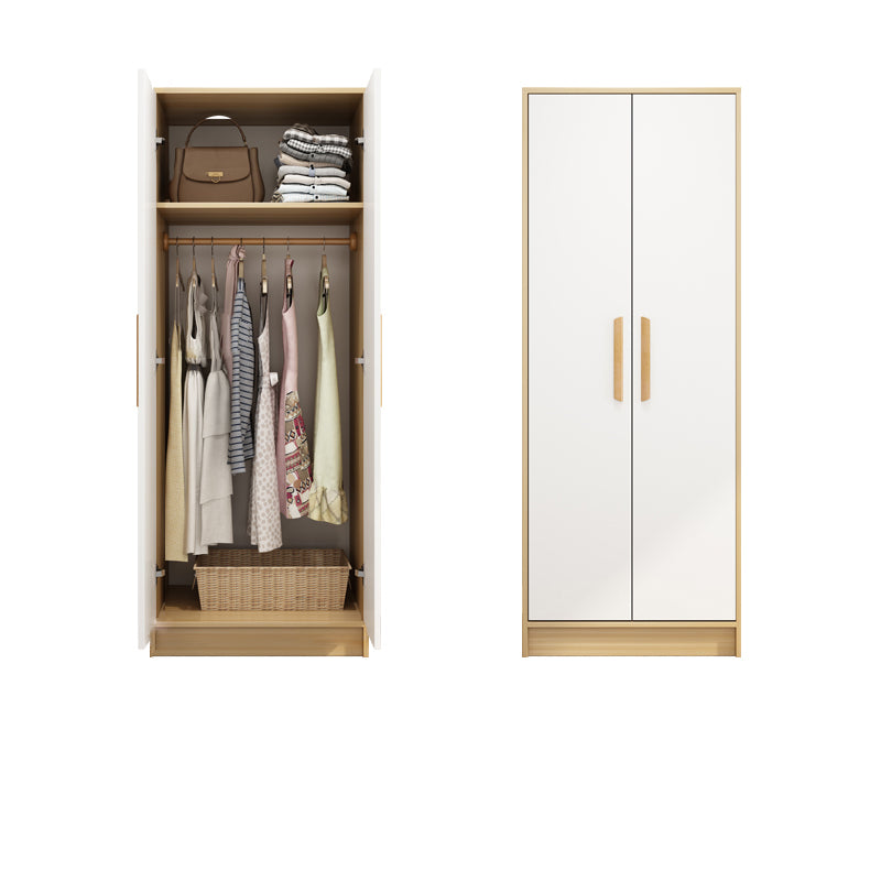 Light Wood Finish Cabinet for Bedroom Contemporary Engineered Wood Storage Cabinet