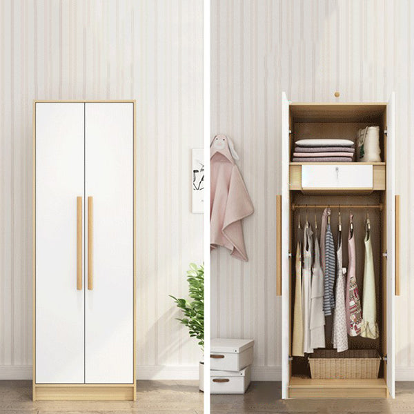 Light Wood Finish Cabinet for Bedroom Contemporary Engineered Wood Storage Cabinet