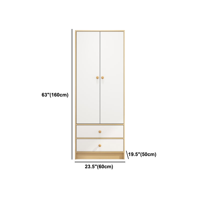 Light Wood Finish Cabinet for Bedroom Contemporary Engineered Wood Storage Cabinet