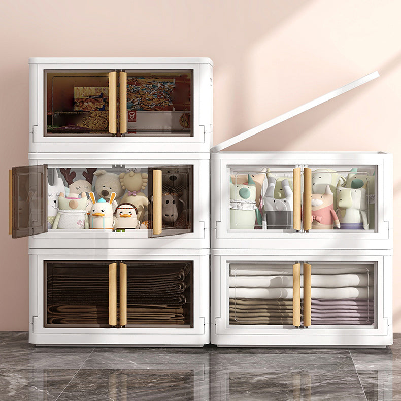 Contemporary Plastic Storage Cabinet Hinged Wardrobe Cabinet