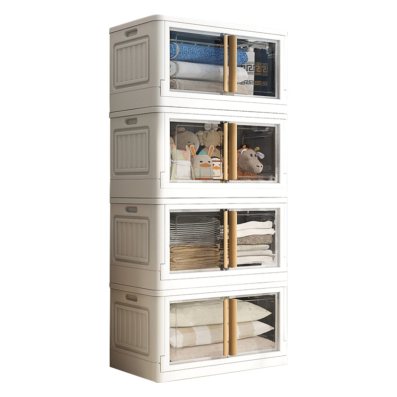 Contemporary Plastic Storage Cabinet Hinged Wardrobe Cabinet