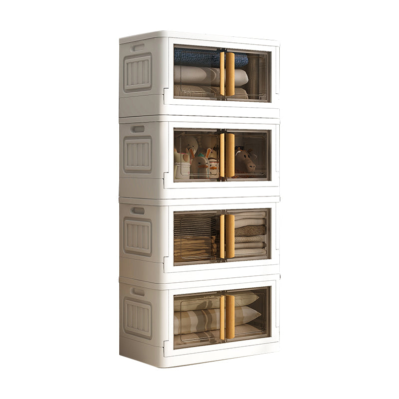 Contemporary Plastic Storage Cabinet Hinged Wardrobe Cabinet