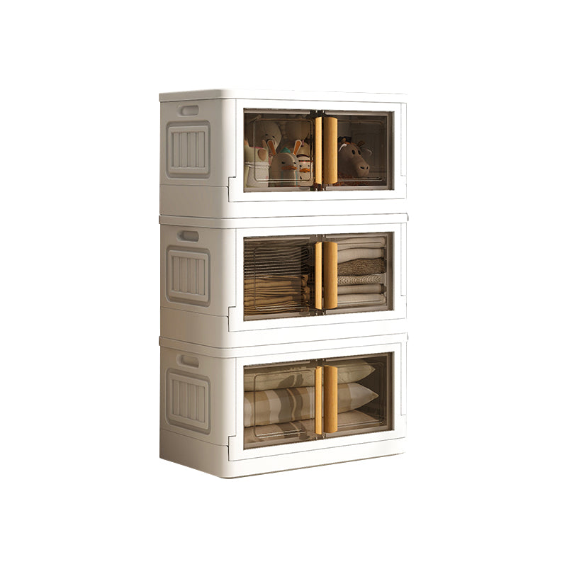 Contemporary Plastic Storage Cabinet Hinged Wardrobe Cabinet