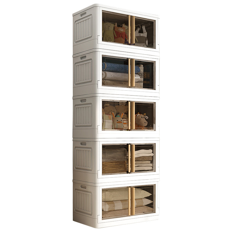 Contemporary Plastic Storage Cabinet Hinged Wardrobe Cabinet