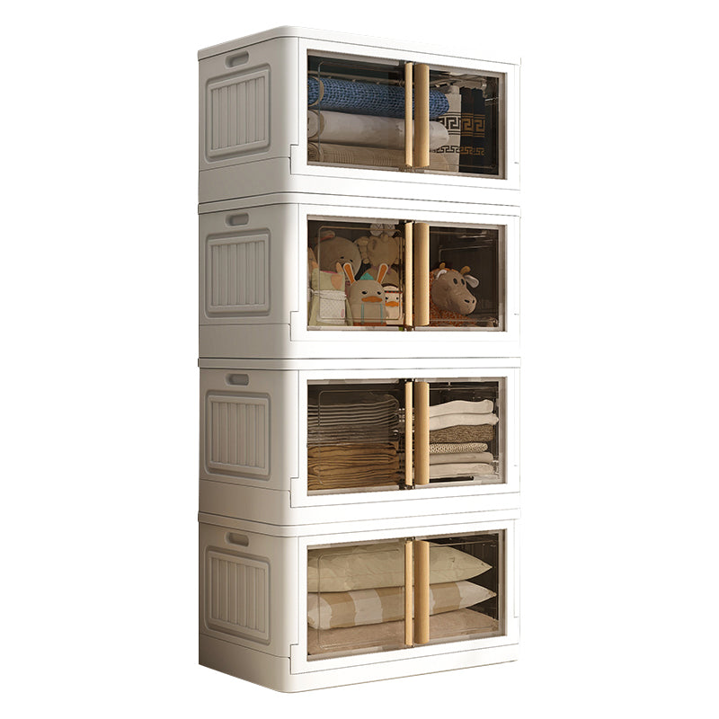Contemporary Plastic Storage Cabinet Hinged Wardrobe Cabinet