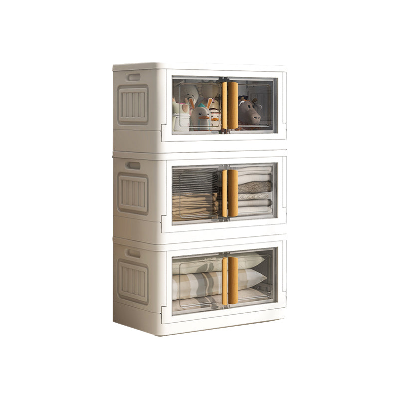 Contemporary Plastic Storage Cabinet Hinged Wardrobe Cabinet