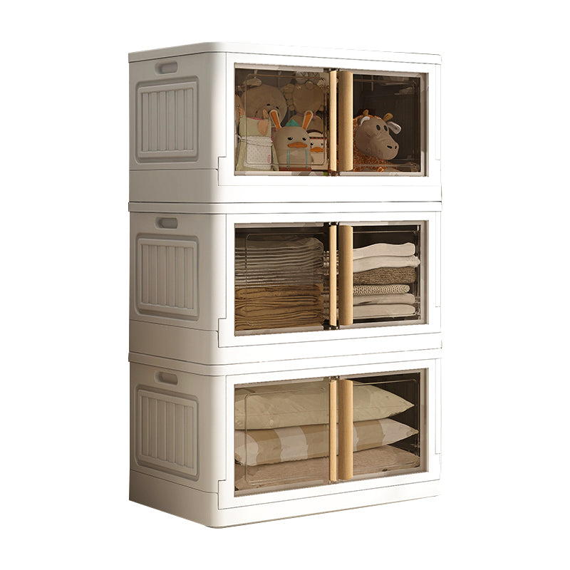 Contemporary Plastic Storage Cabinet Hinged Wardrobe Cabinet