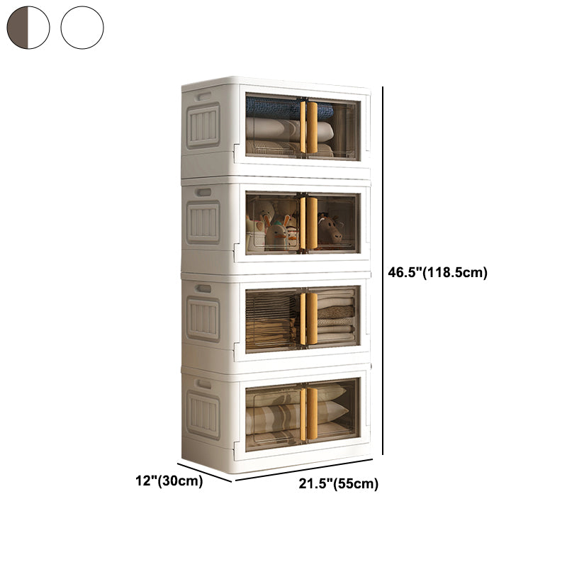 Contemporary Plastic Storage Cabinet Hinged Wardrobe Cabinet