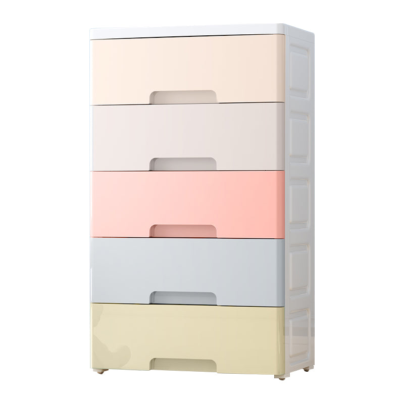 Contemporary Plastic Storage Cabinet With Drawer Non-Hanging Armoire