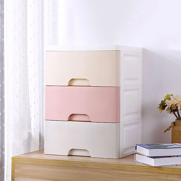 Contemporary Plastic Storage Cabinet With Drawer Non-Hanging Armoire