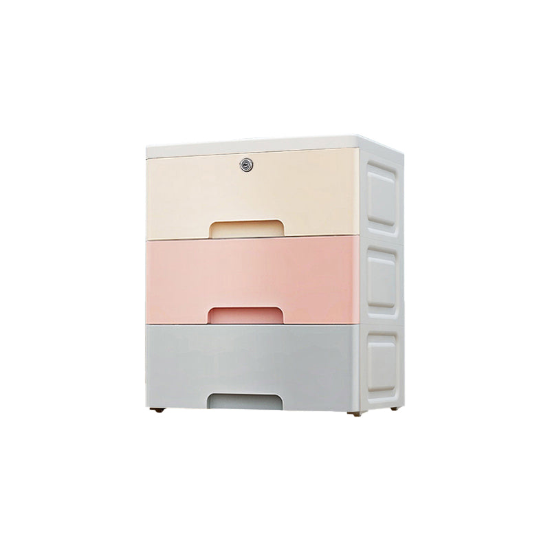Contemporary Plastic Storage Cabinet With Drawer Non-Hanging Armoire