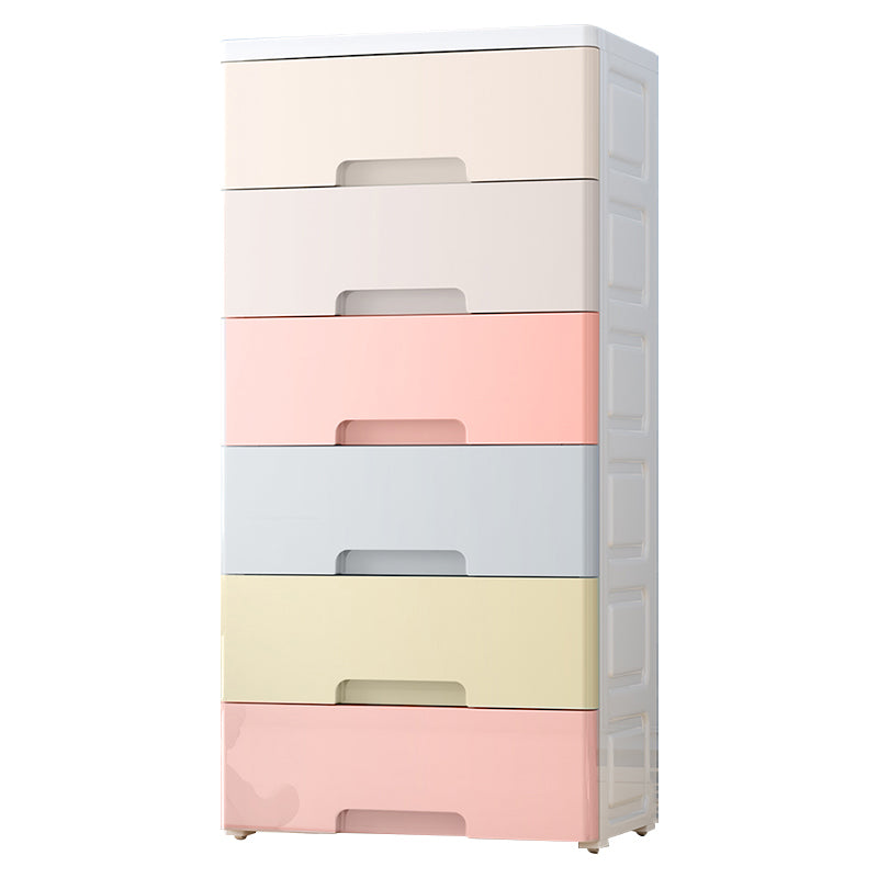 Contemporary Plastic Storage Cabinet With Drawer Non-Hanging Armoire