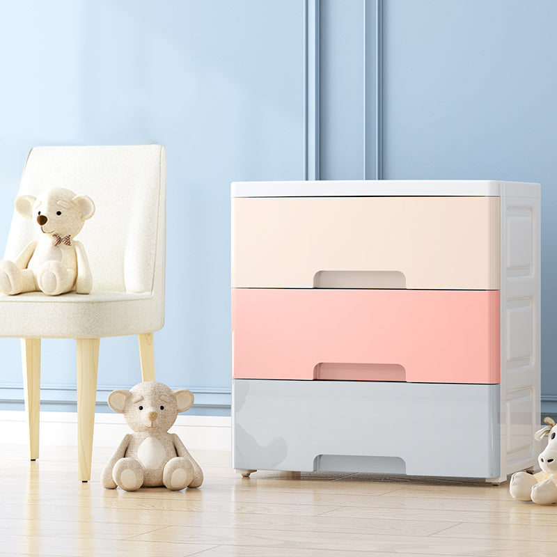 Contemporary Plastic Storage Cabinet With Drawer Non-Hanging Armoire