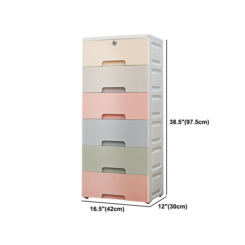 Contemporary Plastic Storage Cabinet With Drawer Non-Hanging Armoire