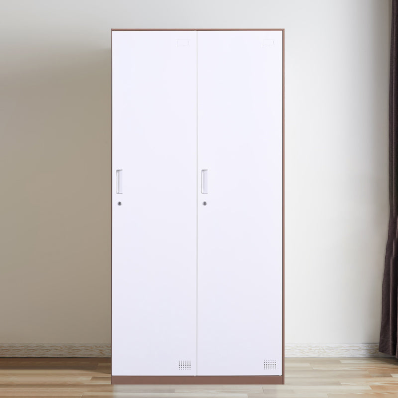Metal Hinged Wardrobe Cabinet Contemporary Wardrobe Armoire for Home