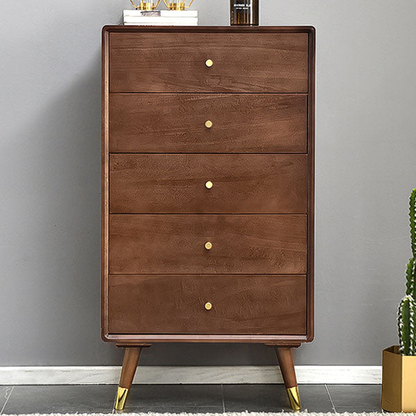 Vertical Wooden Lingerie Chest Modern Bedroom Storage Chest with 4 / 5 Drawers