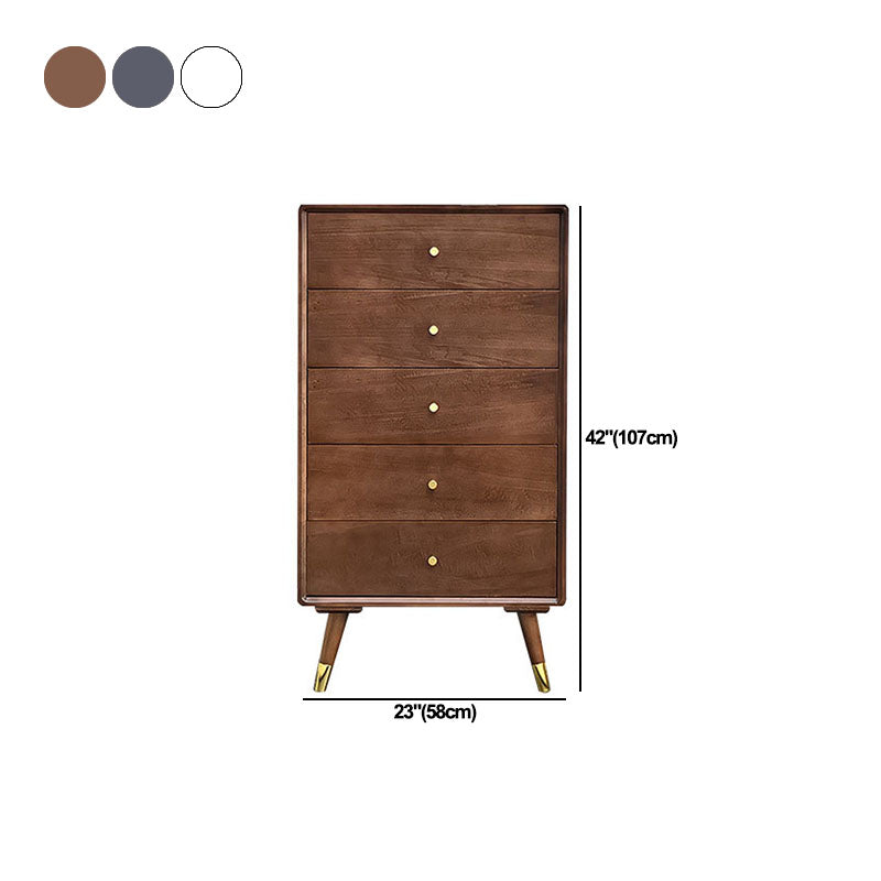 Vertical Wooden Lingerie Chest Modern Bedroom Storage Chest with 4 / 5 Drawers
