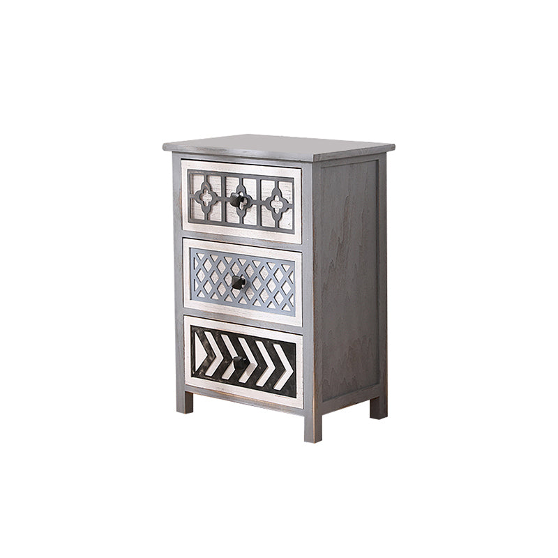 Vertical Wooden Storage Chest Dresser Traditional Lingerie Chest with Drawers