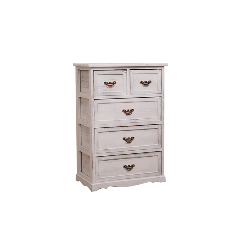 Traditional Solid Wood Lingerie Chest Vertical Storage Chest Dresser with Drawers
