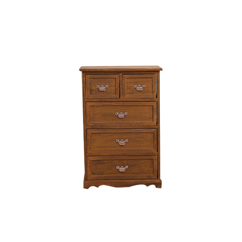 Traditional Solid Wood Lingerie Chest Vertical Storage Chest Dresser with Drawers