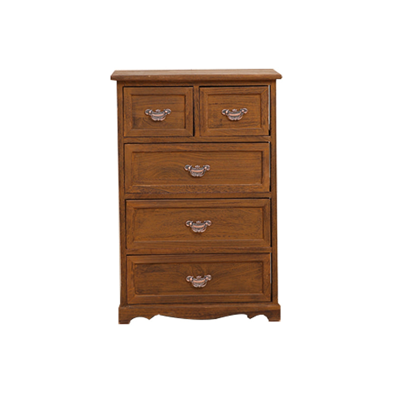 Traditional Solid Wood Lingerie Chest Vertical Storage Chest Dresser with Drawers