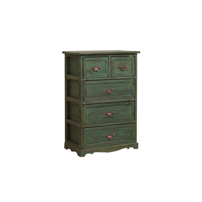 Traditional Solid Wood Lingerie Chest Vertical Storage Chest Dresser with Drawers