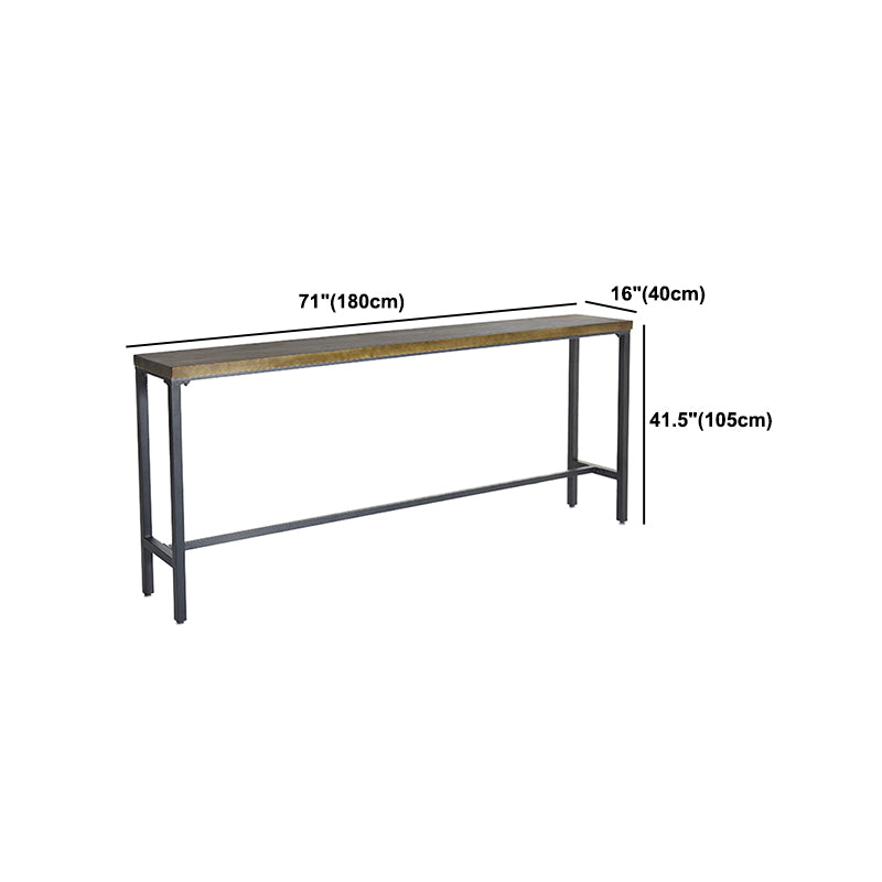 Industrial 1/6/11 Pieces Bar Table Set Rectangle Wood Counter Table with Stools