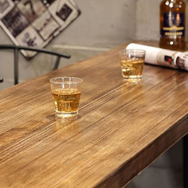 Rectangular Solid Wood Bar Table Set Industrial 1/4/7 Pieces Counter Table with Stools