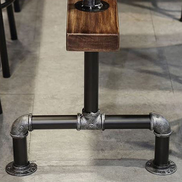 Rectangular Solid Wood Bar Table Set Industrial 1/4/7 Pieces Counter Table with Stools