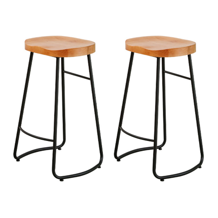 Modern Bar Set 1/2/5 Pcs Solid Wood Top Bar Table with Footrest Bar Stools