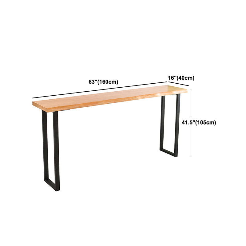 Modern Bar Set 1/2/5 Pcs Solid Wood Top Bar Table with Footrest Bar Stools
