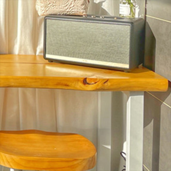 Modern Rectangle Solid Wood Bar Table Set 1/2/3 Pieces Counter Table with Wooden Stools