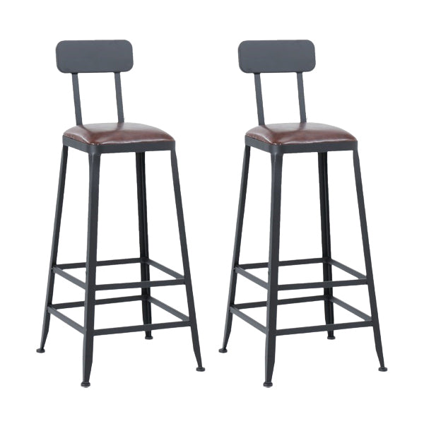 Industrial Bar Set 1/2/3/5 Pcs Metal Bar Stools and Solid Wood Top Bar Table