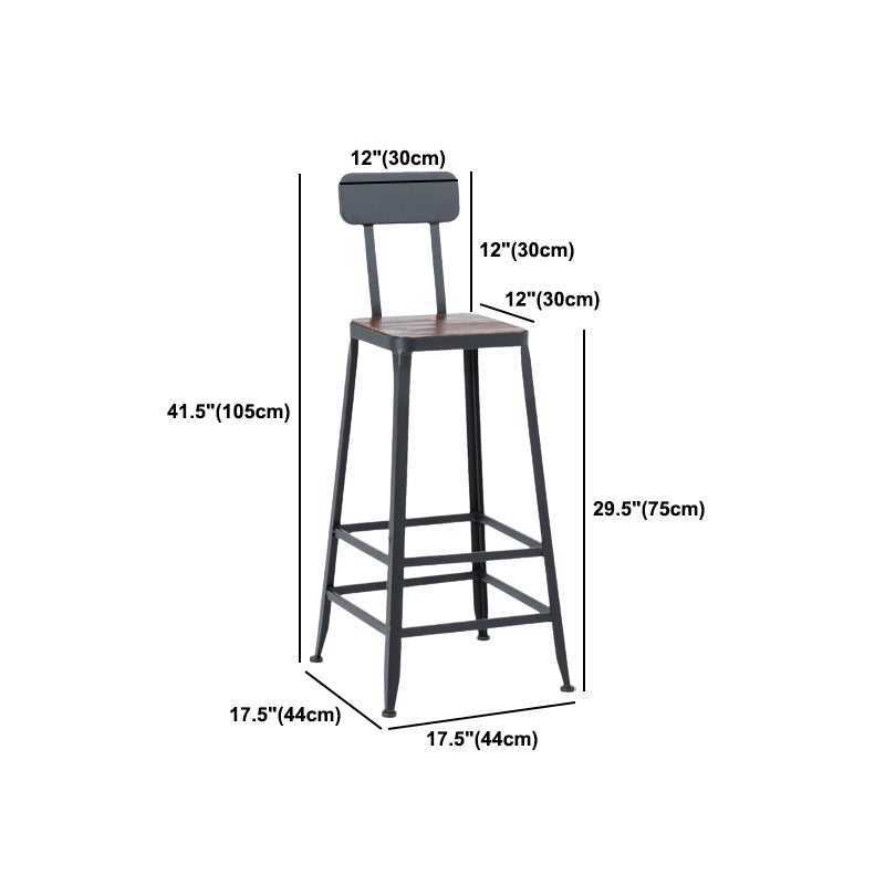 Industrial Bar Set 1/2/3/5 Pcs Metal Bar Stools and Solid Wood Top Bar Table