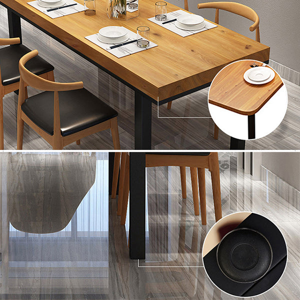 Industrial Rectangle Dining Set 1/2/5 Pieces Solid Wood Dinette Set for Shop