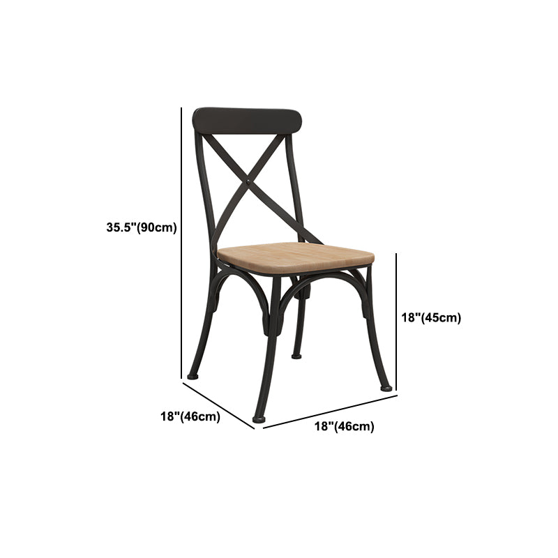 Industrial Dining Table Set 1/2/5 Pcs Solid Wood Top Dining Table and Chairs